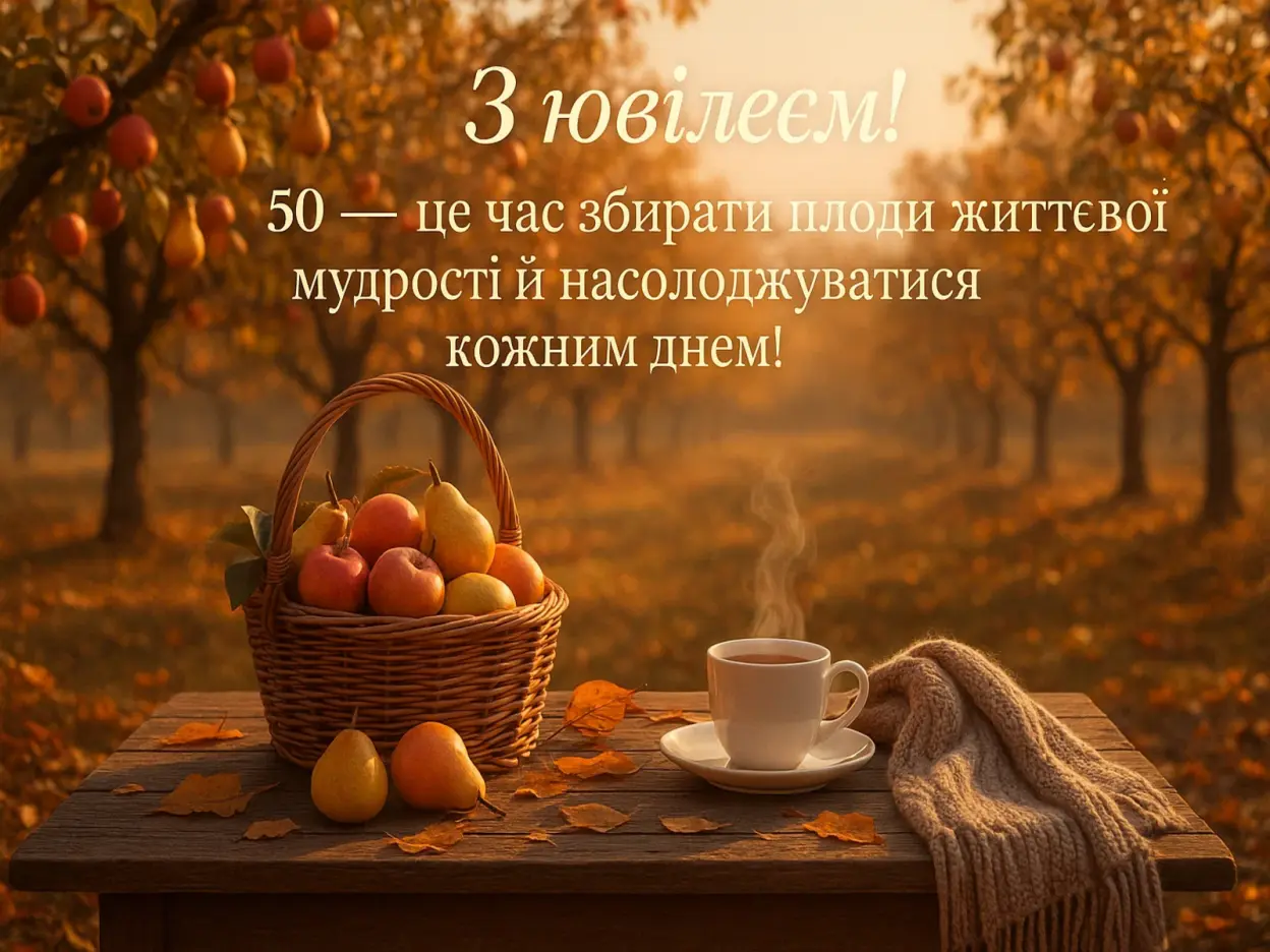 Оригінальне привітання з 50 річчям
