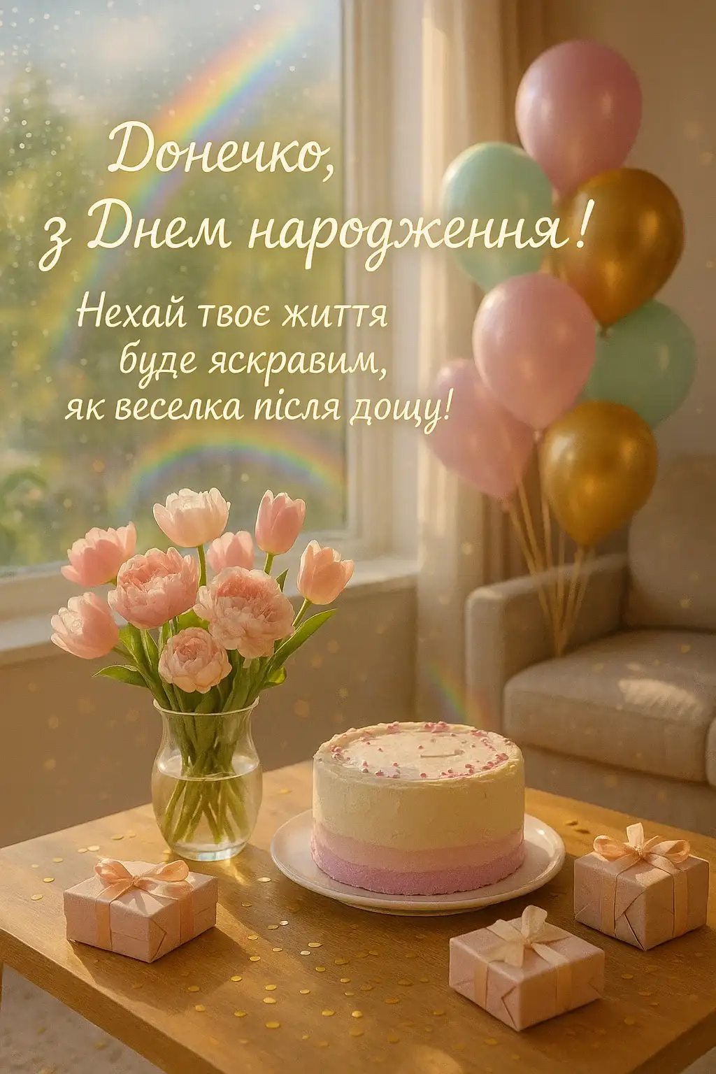 Привітання з днем народження доньці