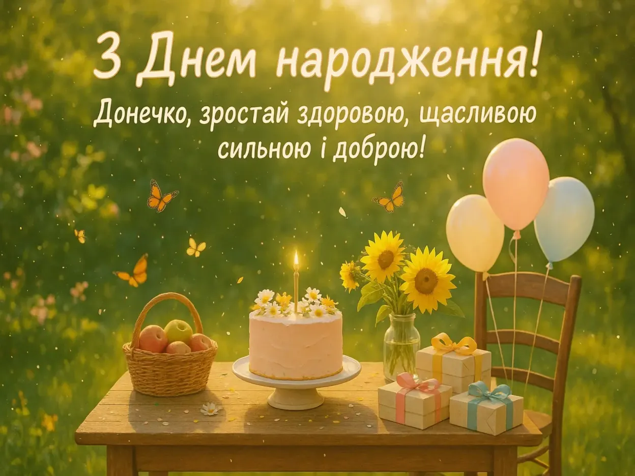 Привітання з днем народження доньці