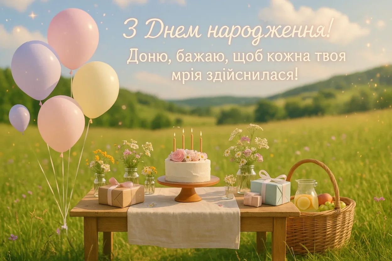 Привітання з днем народження доньці
