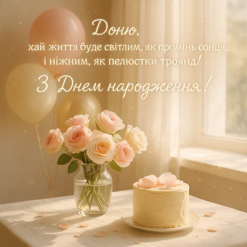 Привітання з днем народження доньці