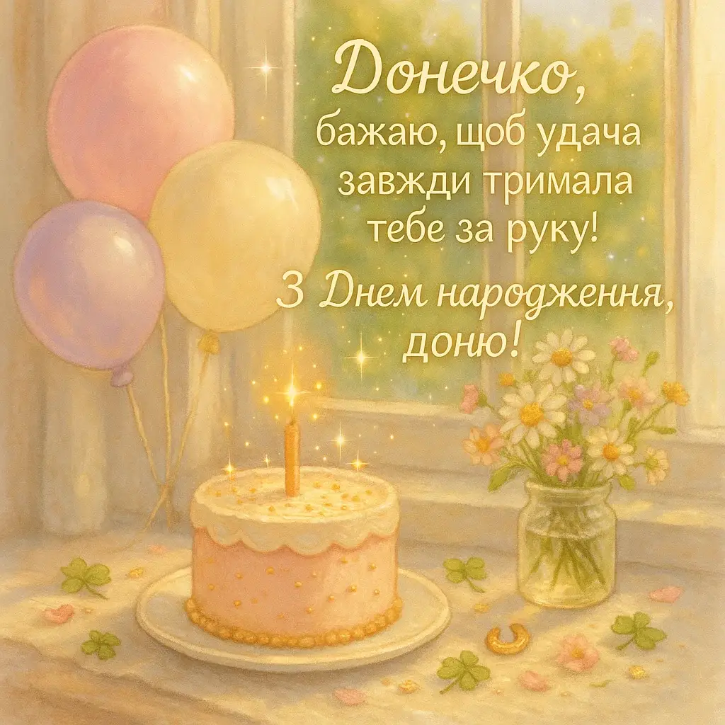 Привітання з днем народження доньці