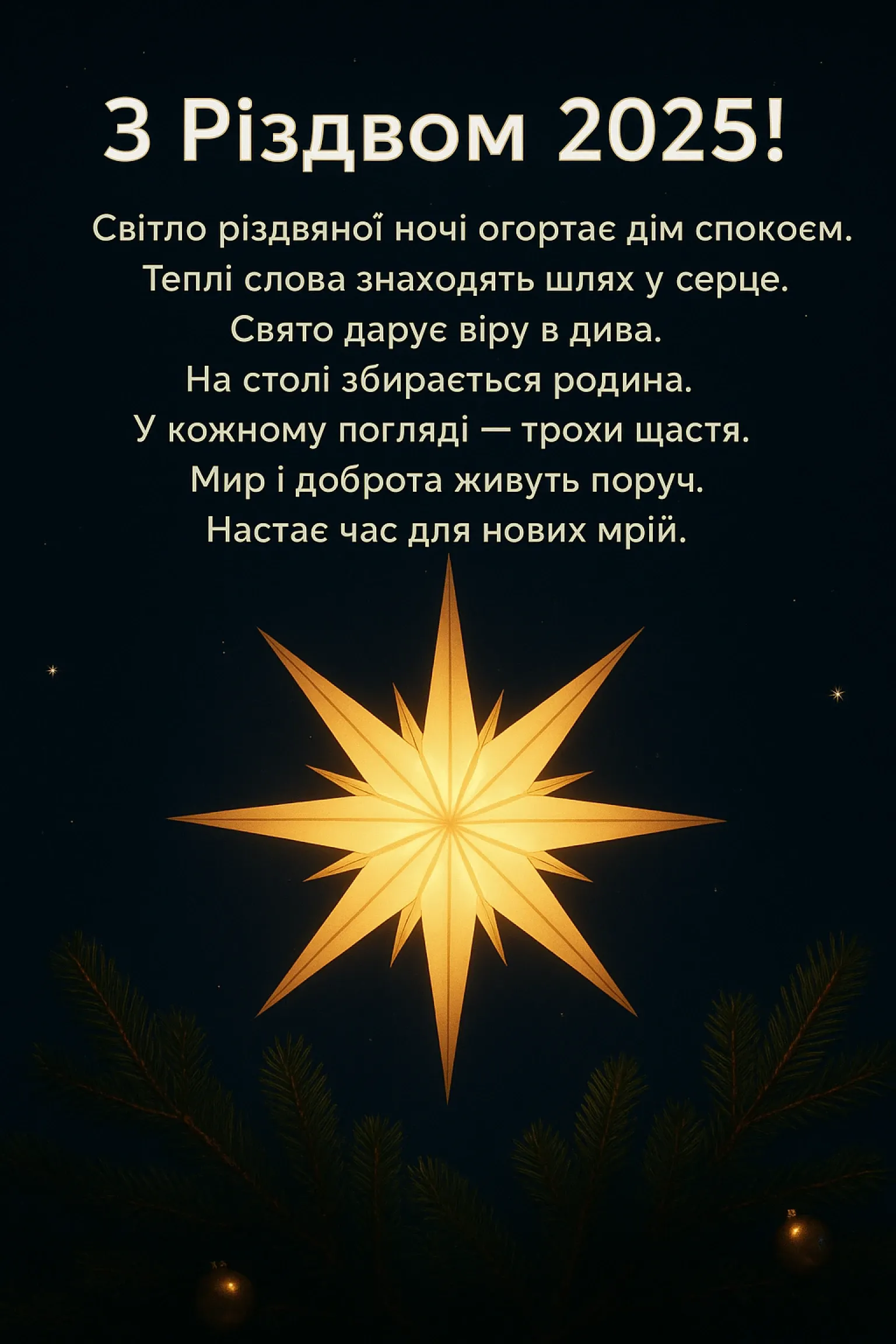 Привітання з різдвом 2025
