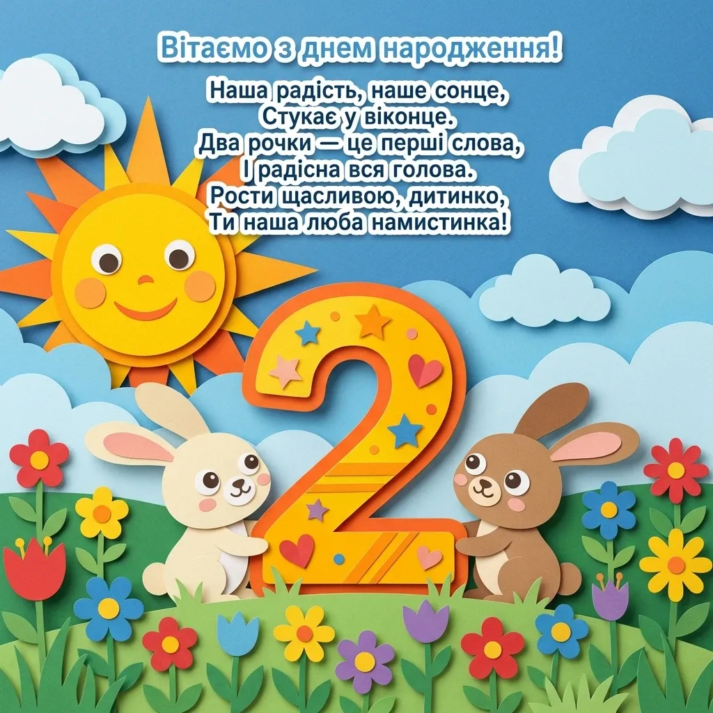 з днем народження донечки 2 роки