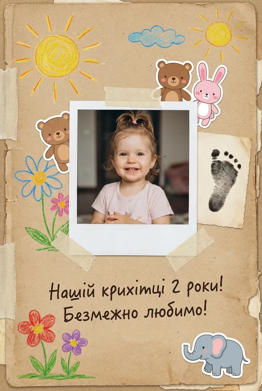 з днем народження донечки 2 роки
