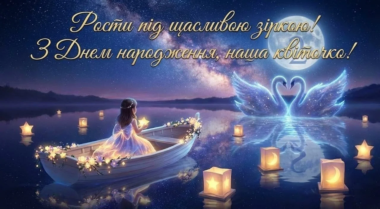Привітання донечці з днем народження на 2 роки