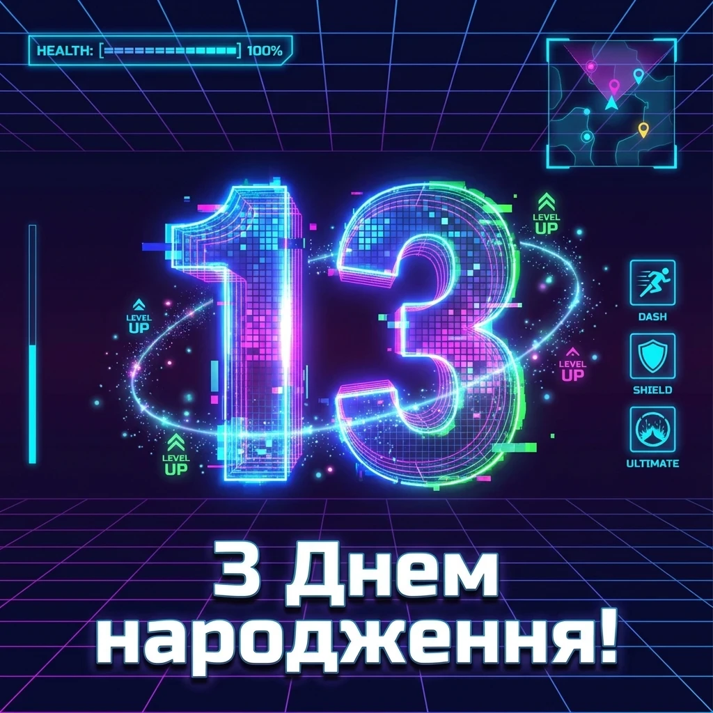 з днем народження 13 років хлопчику