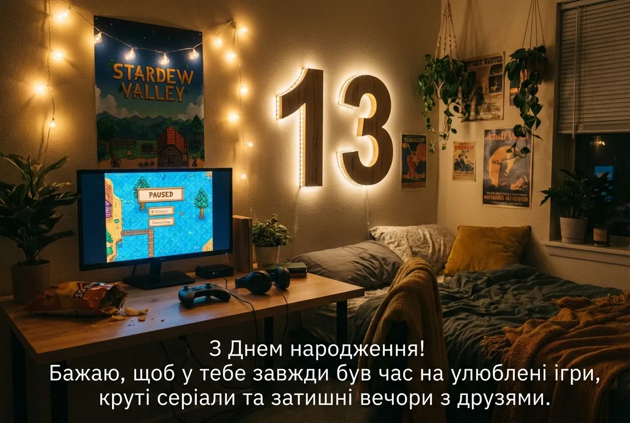з днем народження 13 років хлопчику