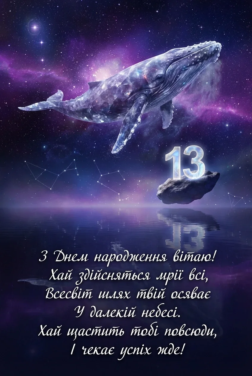 з днем народження 13 років хлопчику