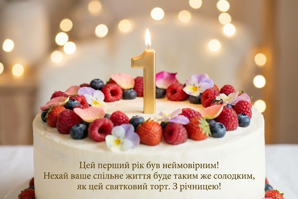 привітання з річницею весілля 1 рік