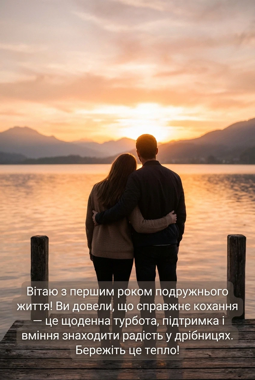 привітання з річницею весілля 1 рік