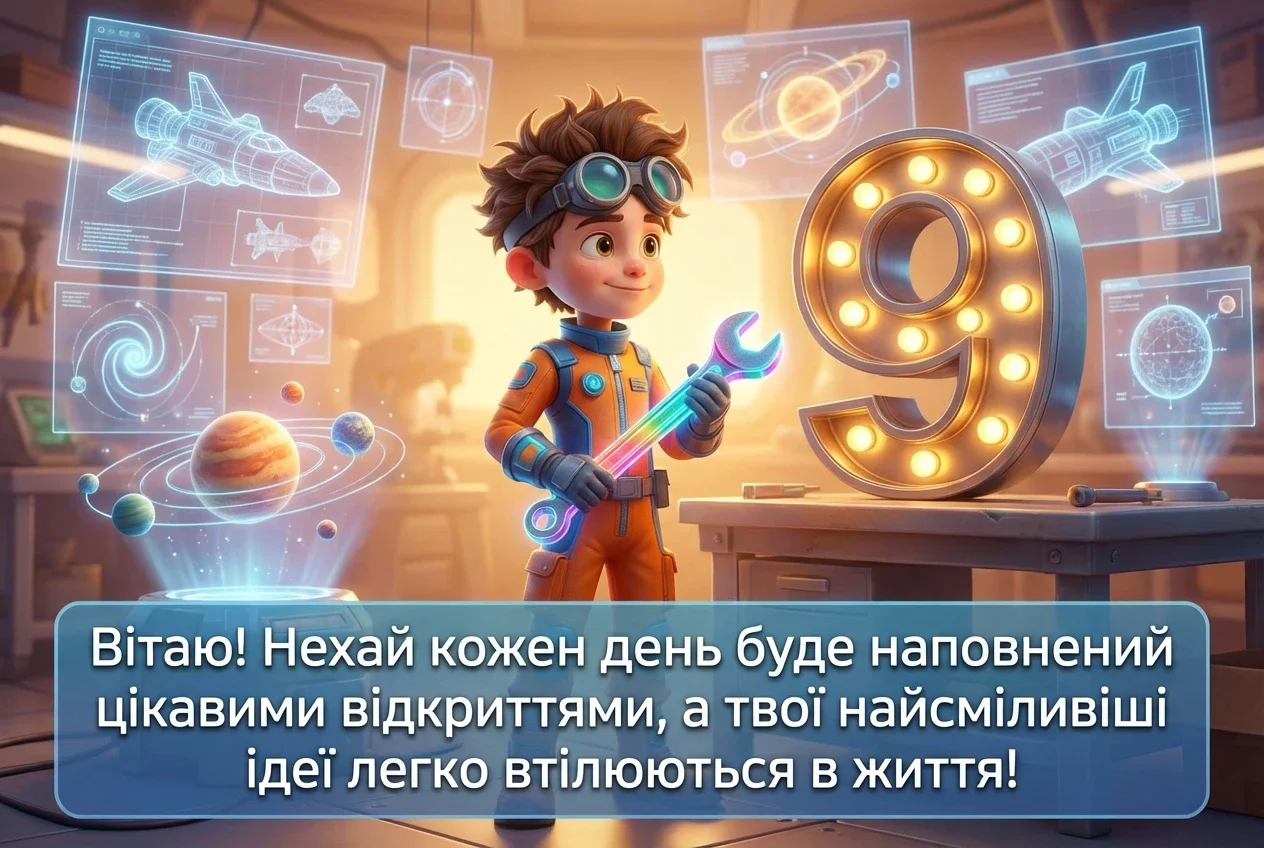 хлопчикові з днем народження 9 років хлопчику