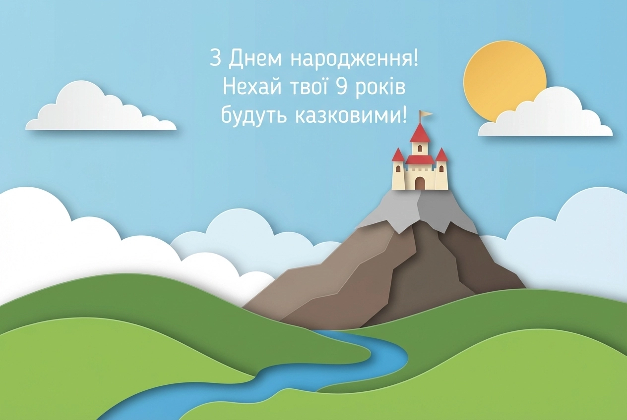 хлопчикові з днем народження 9 років хлопчику
