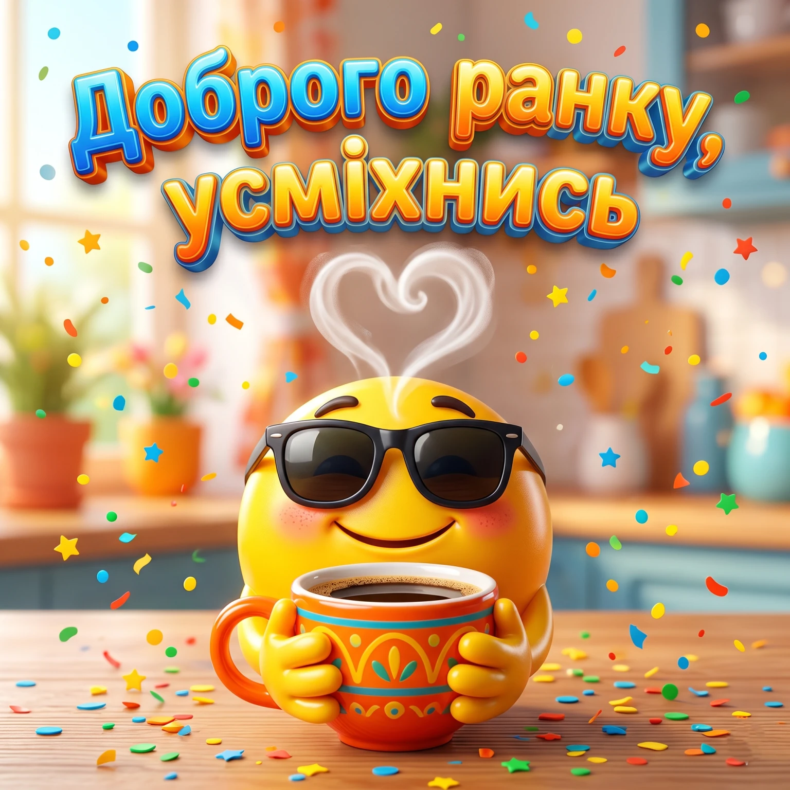 Смайлики доброго ранку: яскраві листівки та позитивні побажання для гарного настрою