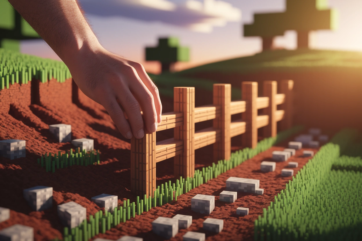 Створення паркану в Minecraft: як утримувати тварин та захищатися від мобів