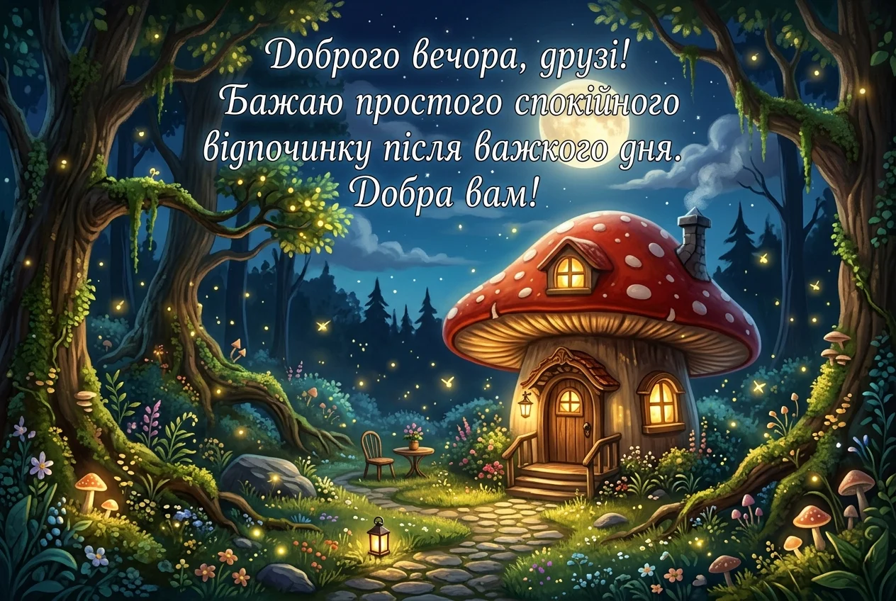 Доброго вечора, друзі: найтепліші картинки та душевні побажання для затишного відпочинку