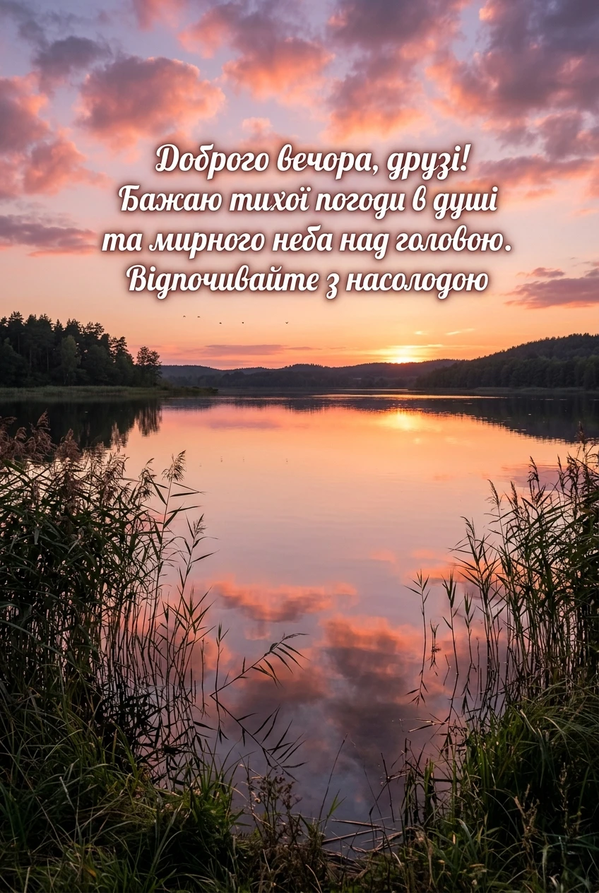 Доброго вечора, друзі: найтепліші картинки та душевні побажання для затишного відпочинку