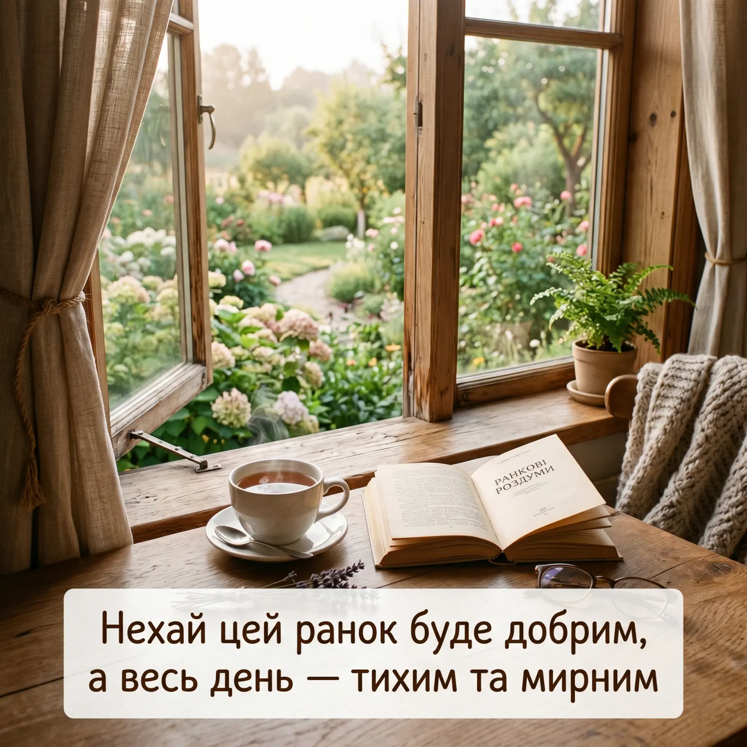 Листівки для мирного, доброго ранку та тихого дня: душевна добірка українською