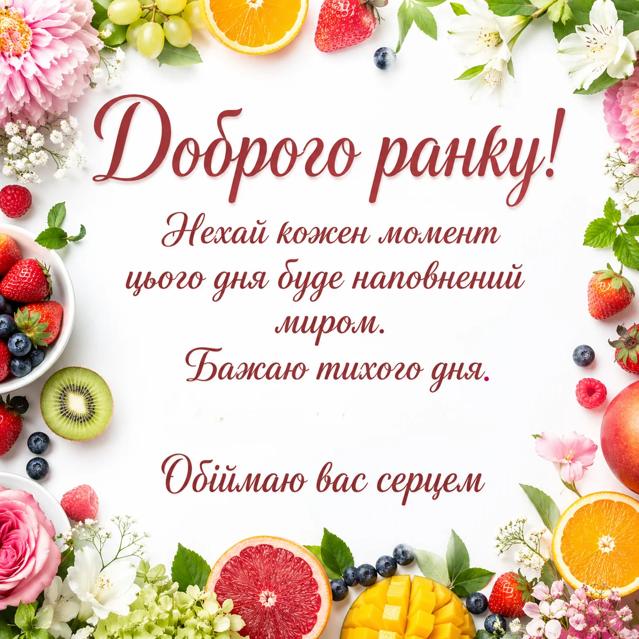 Листівки для мирного, доброго ранку та тихого дня: душевна добірка українською