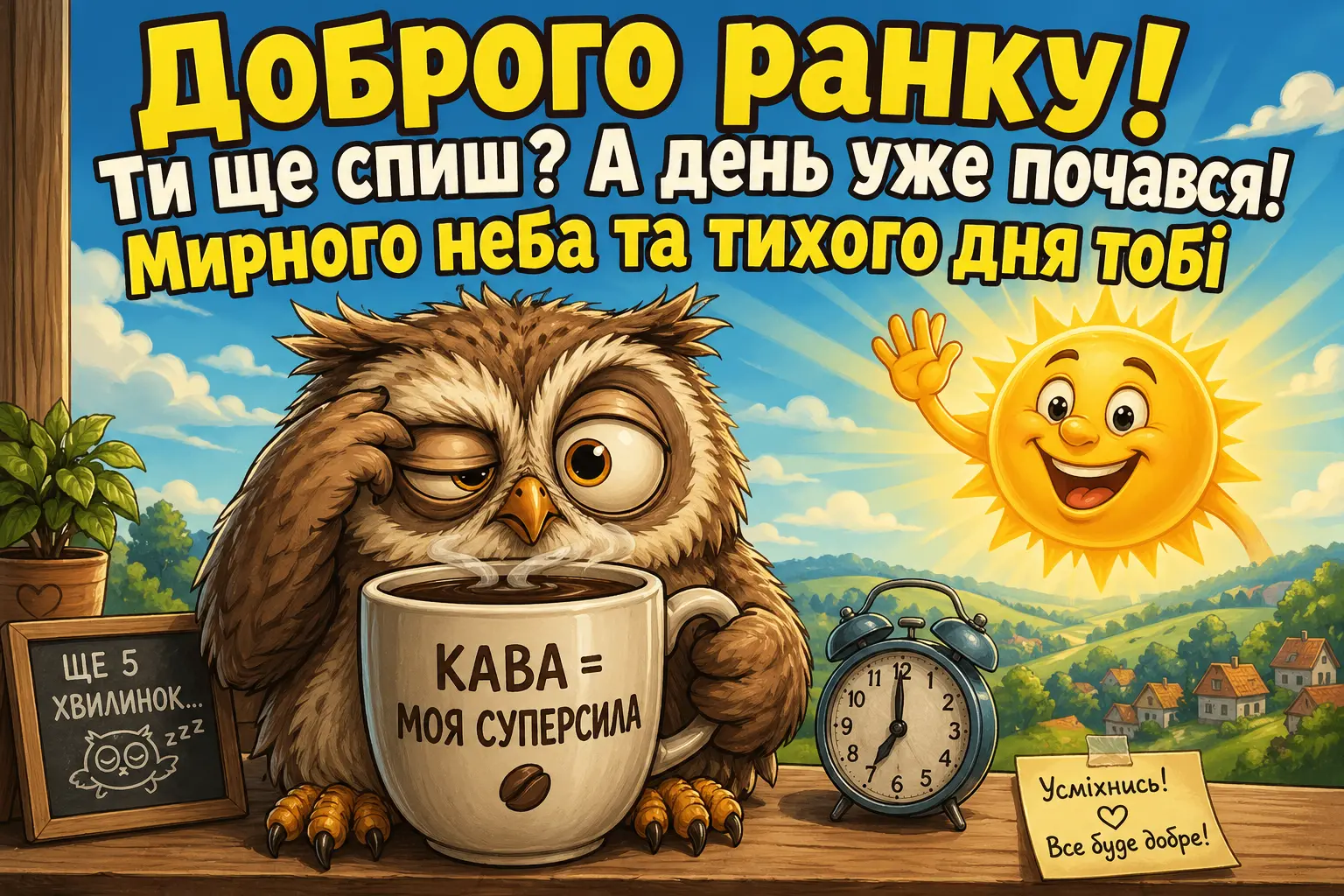 Листівки для мирного, доброго ранку та тихого дня: душевна добірка українською