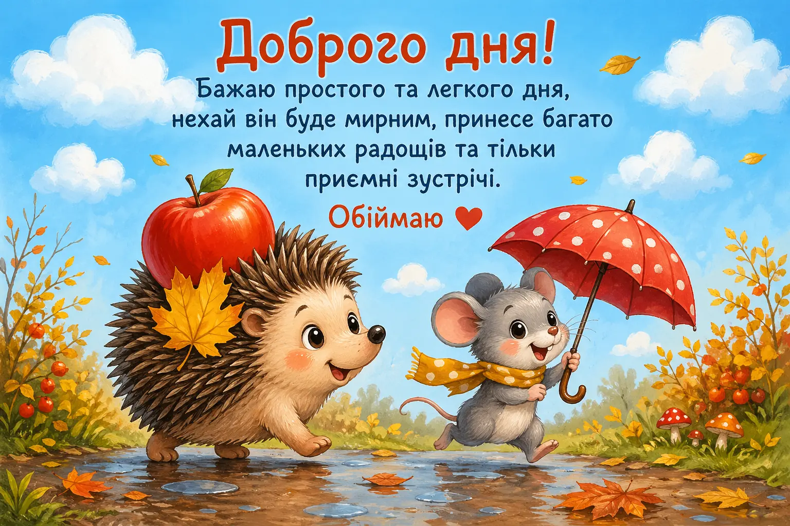 Гарні картинки доброго дня: добірка теплих листівок для гарного настрою