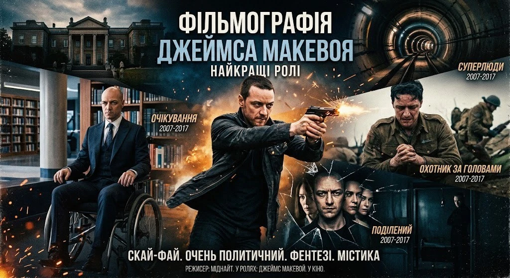 Фільми Джеймса Мак-Евоя: повна добірка для перегляду