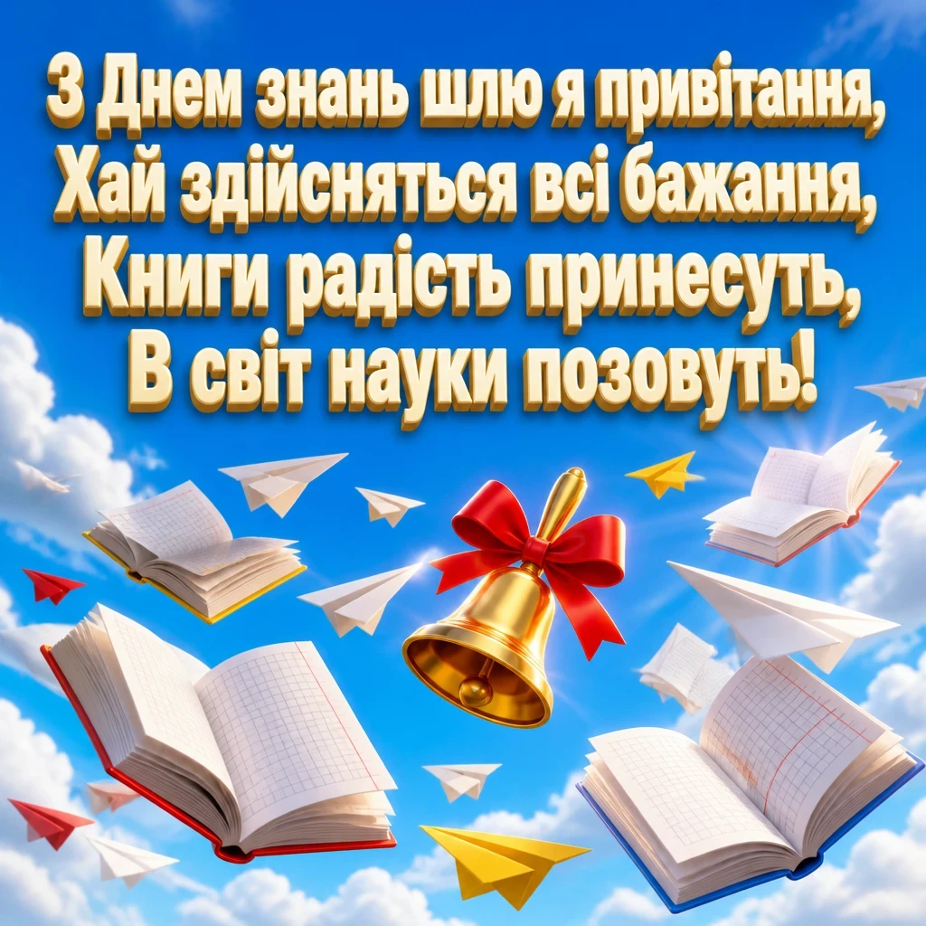 1 вересня день знань привітання