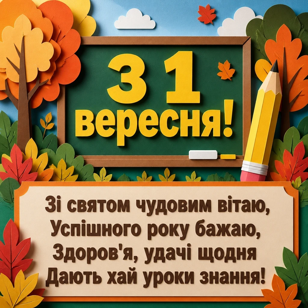 1 вересня день знань привітання