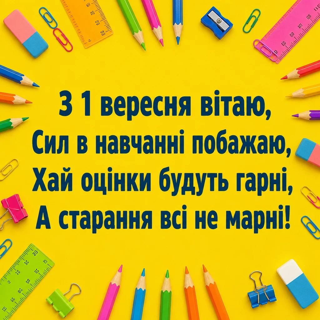 1 вересня день знань привітання
