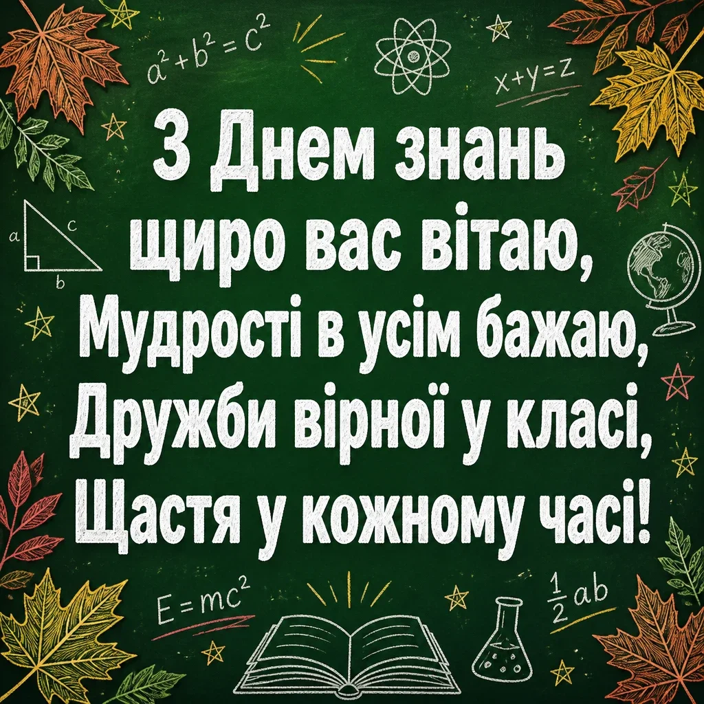 1 вересня день знань привітання