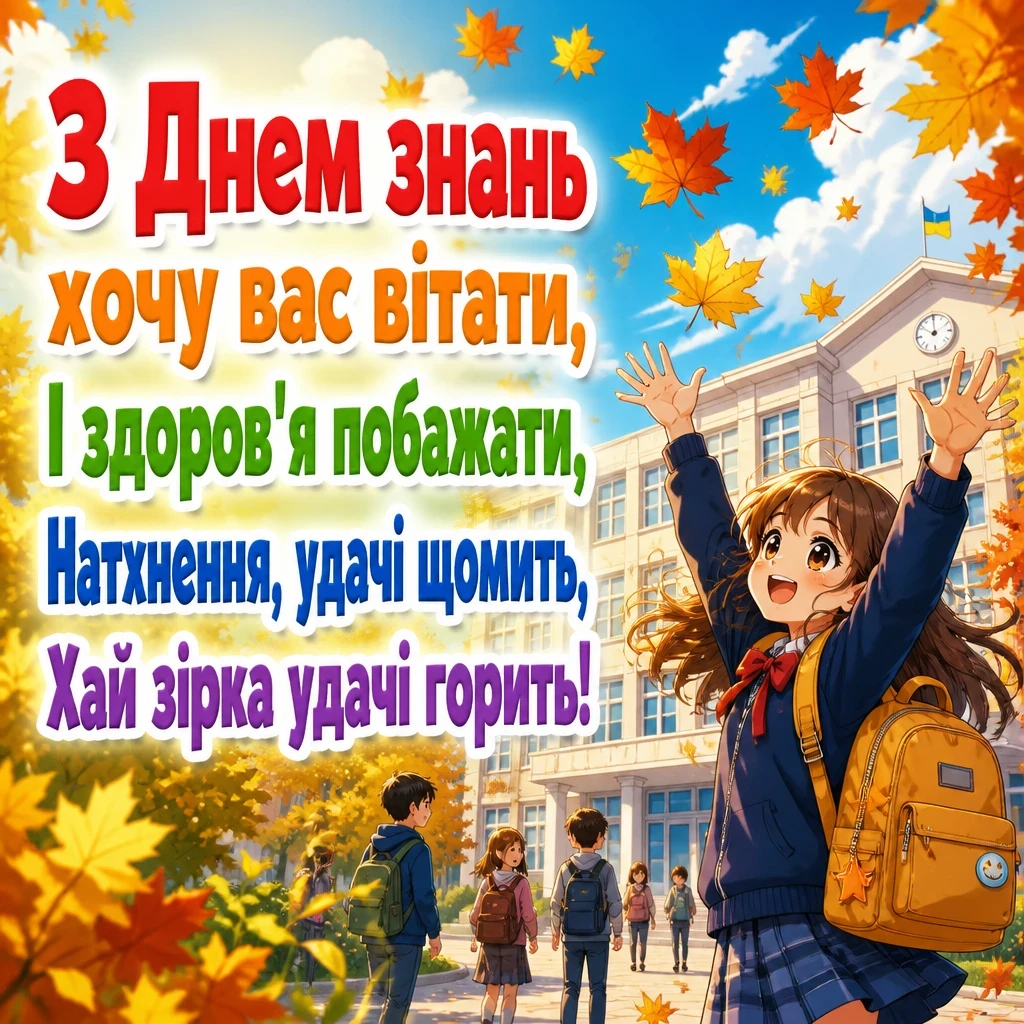 1 вересня день знань привітання