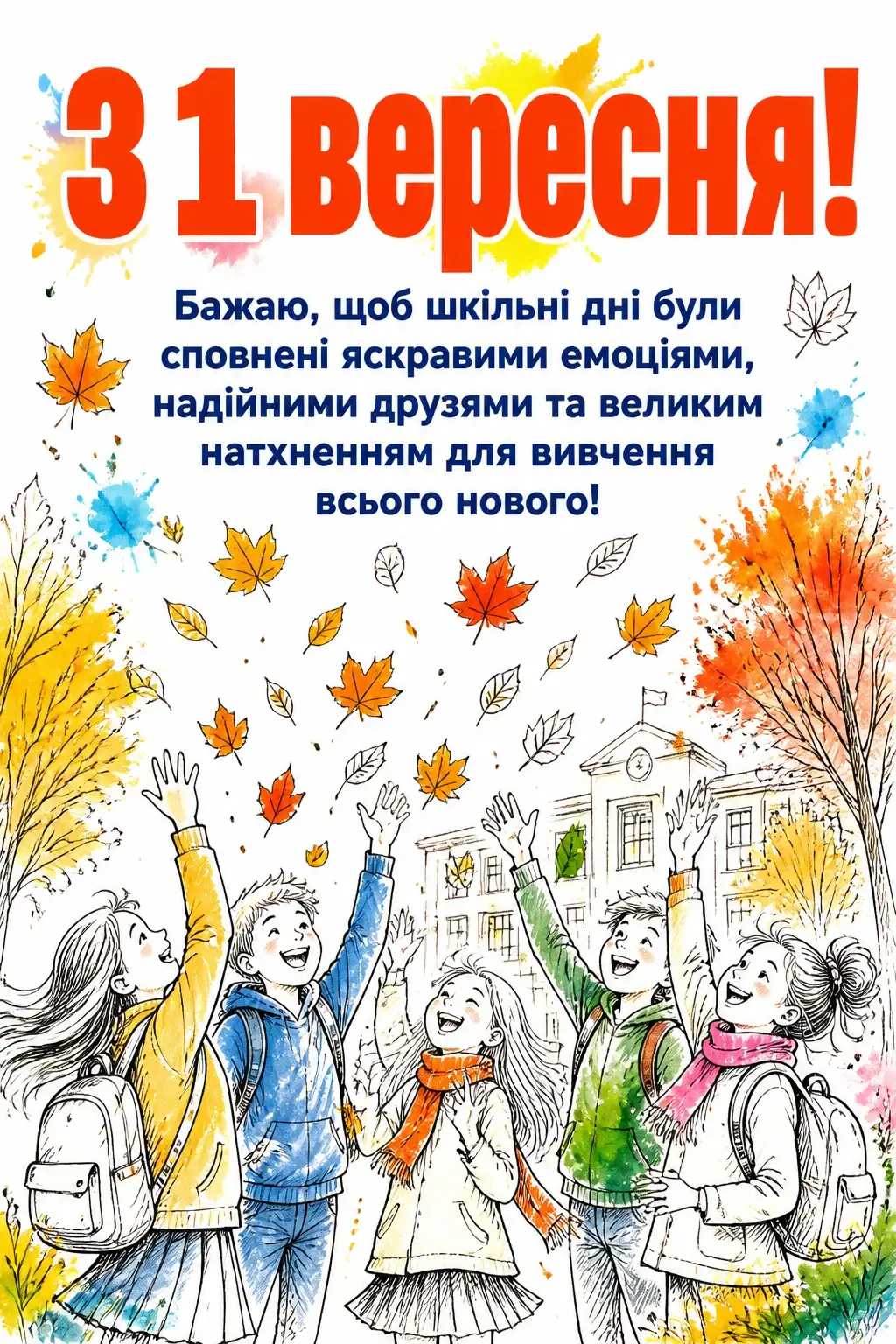 1 вересня день знань привітання