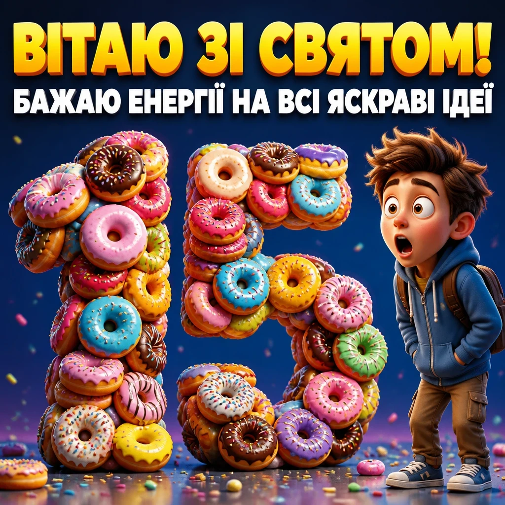привітання з 15-річчям своїми словами