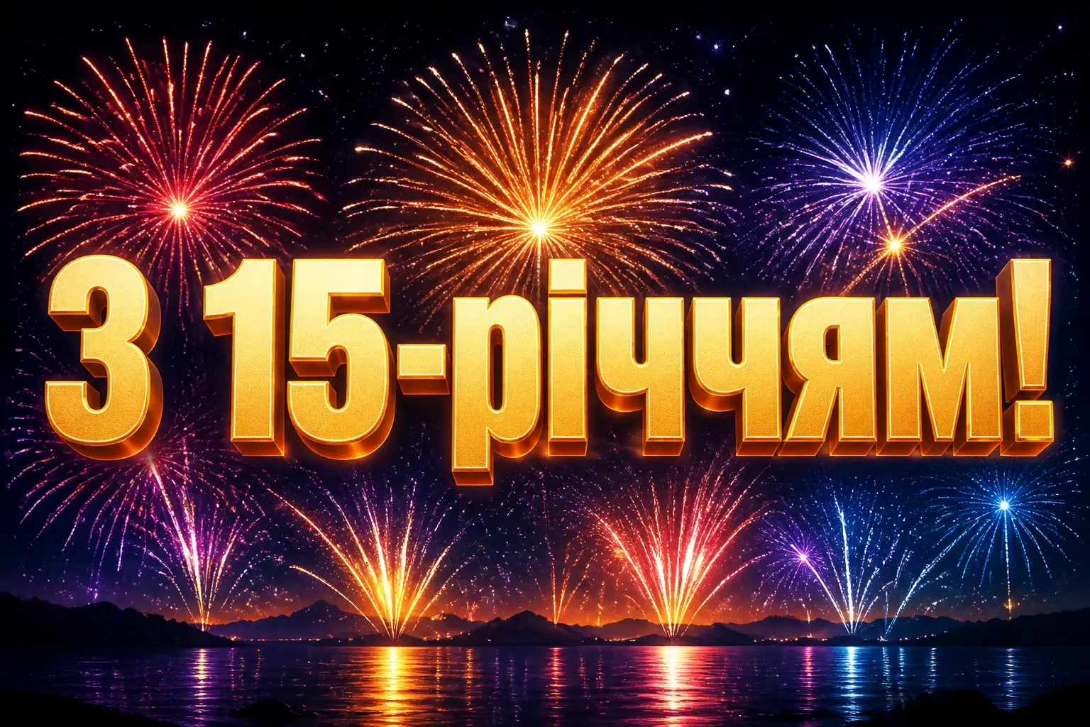 привітання з 15-річчям своїми словами