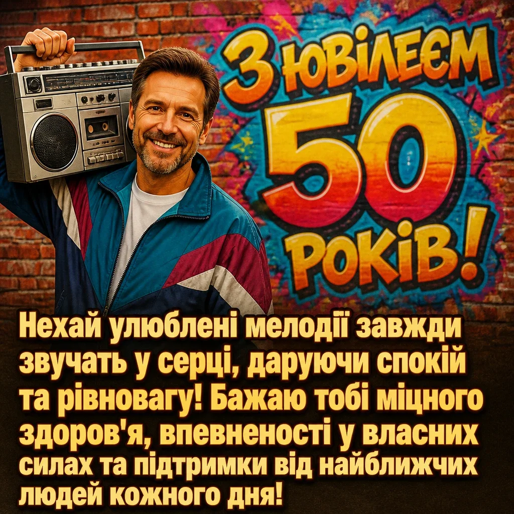 музичне привітання з ювілеєм 50 років мужчині музичне привітання з ювілеєм 50 років мужчині