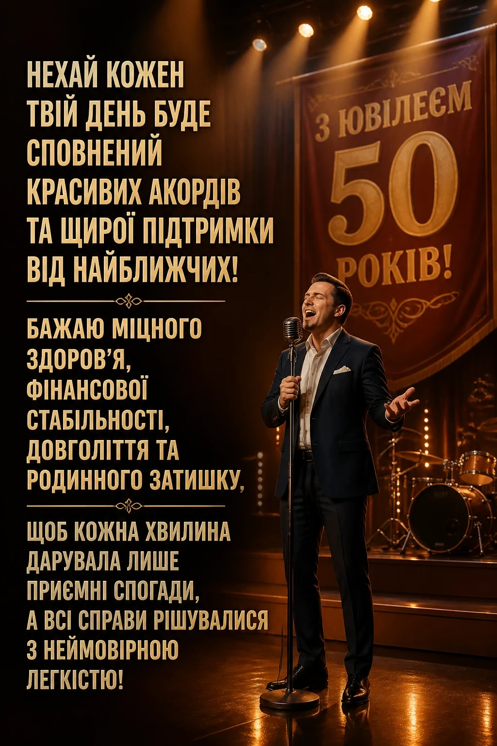 музичне привітання з ювілеєм 50 років мужчині музичне привітання з ювілеєм 50 років мужчині