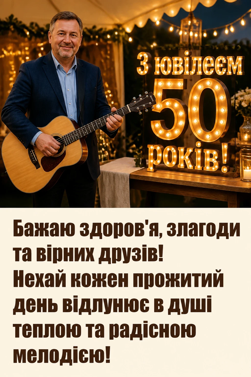 музичне привітання з ювілеєм 50 років мужчині музичне привітання з ювілеєм 50 років мужчині