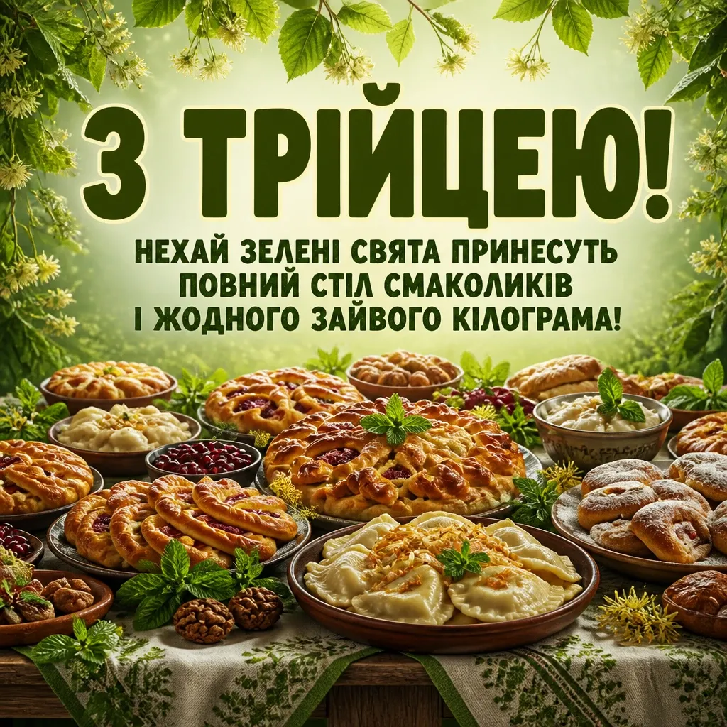 зеленими святами привітання з трійцею