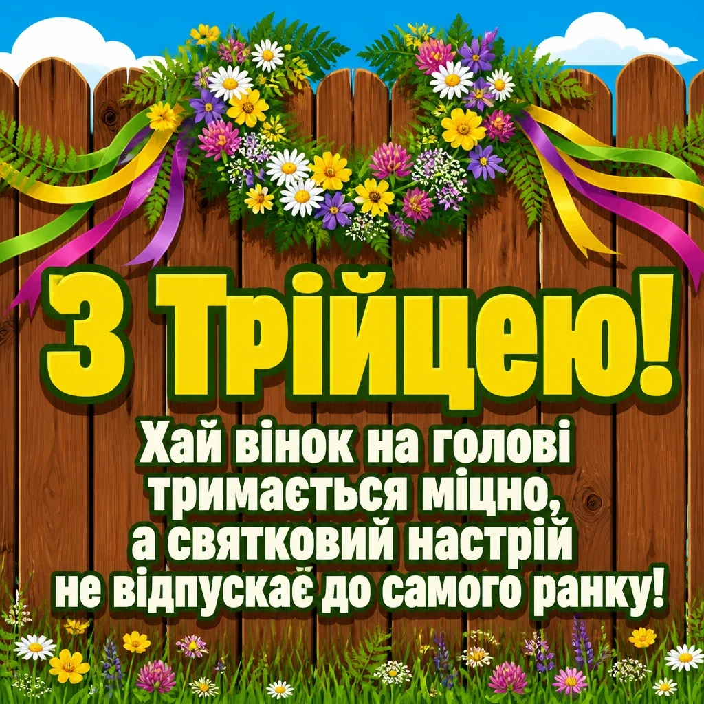 зеленими святами привітання з трійцею