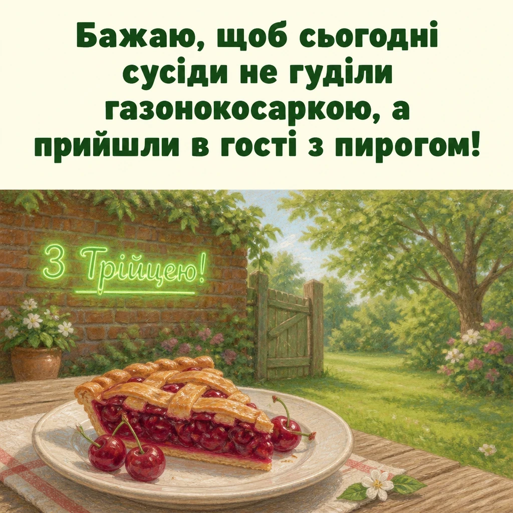зеленими святами привітання з трійцею