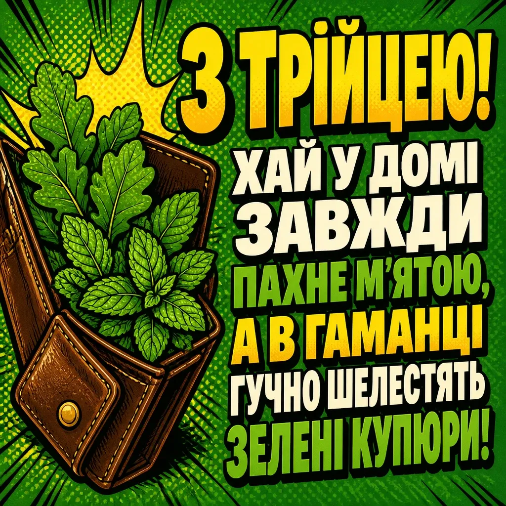 зеленими святами привітання з трійцею