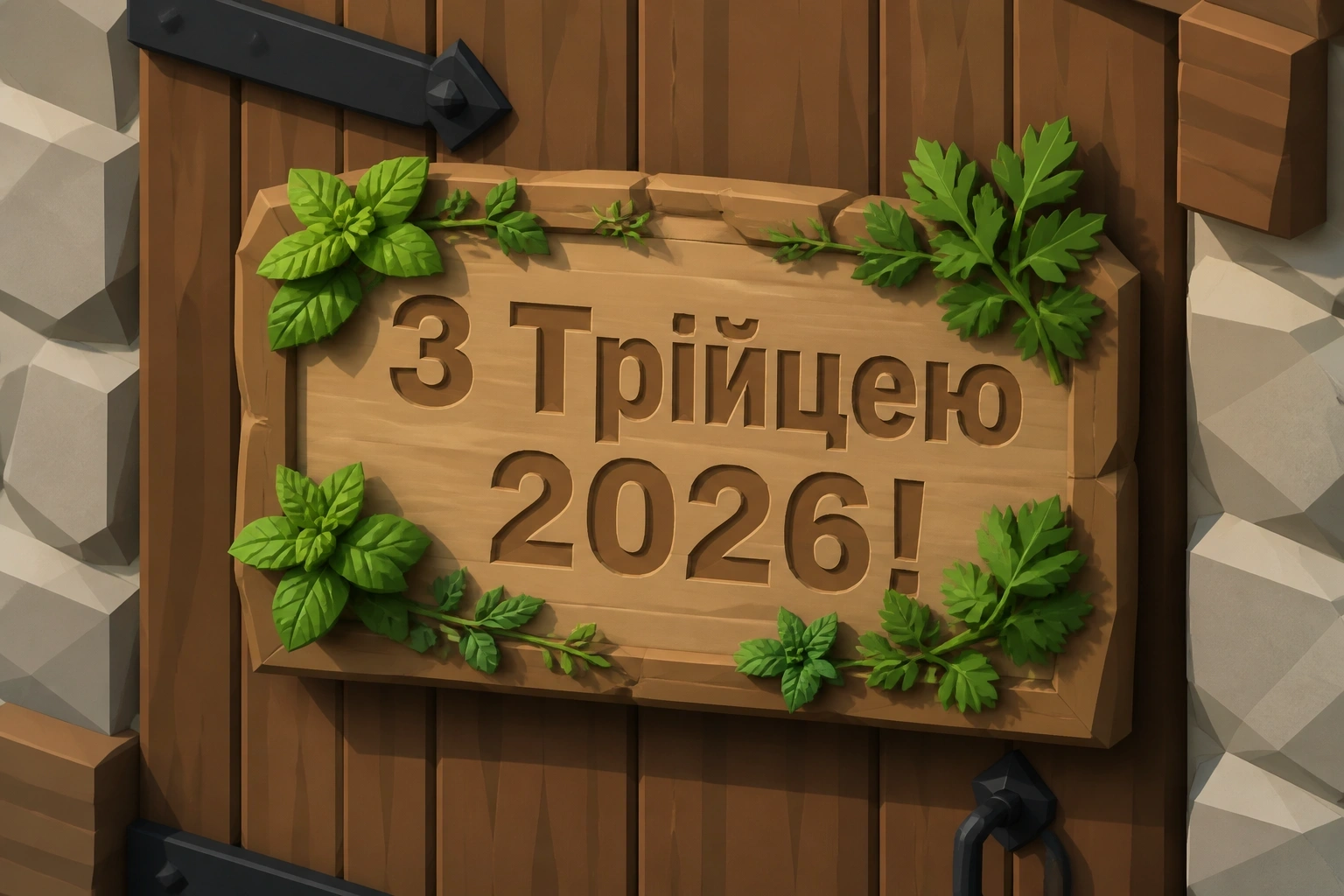 зеленими святами привітання з трійцею