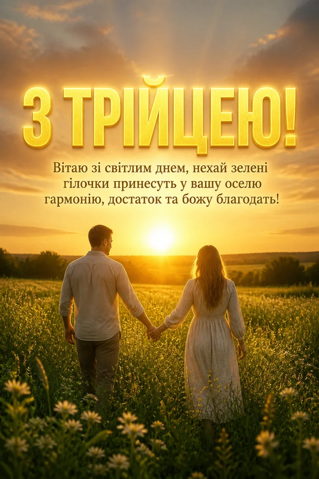 зеленими святами привітання з трійцею