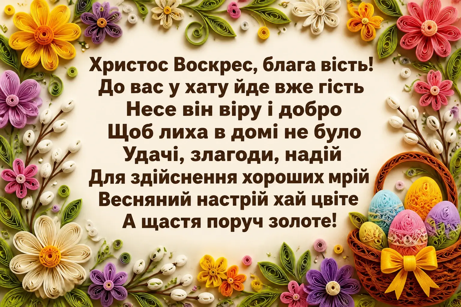 привітання з великоднем на українській мові привітання з великоднем на українській мові