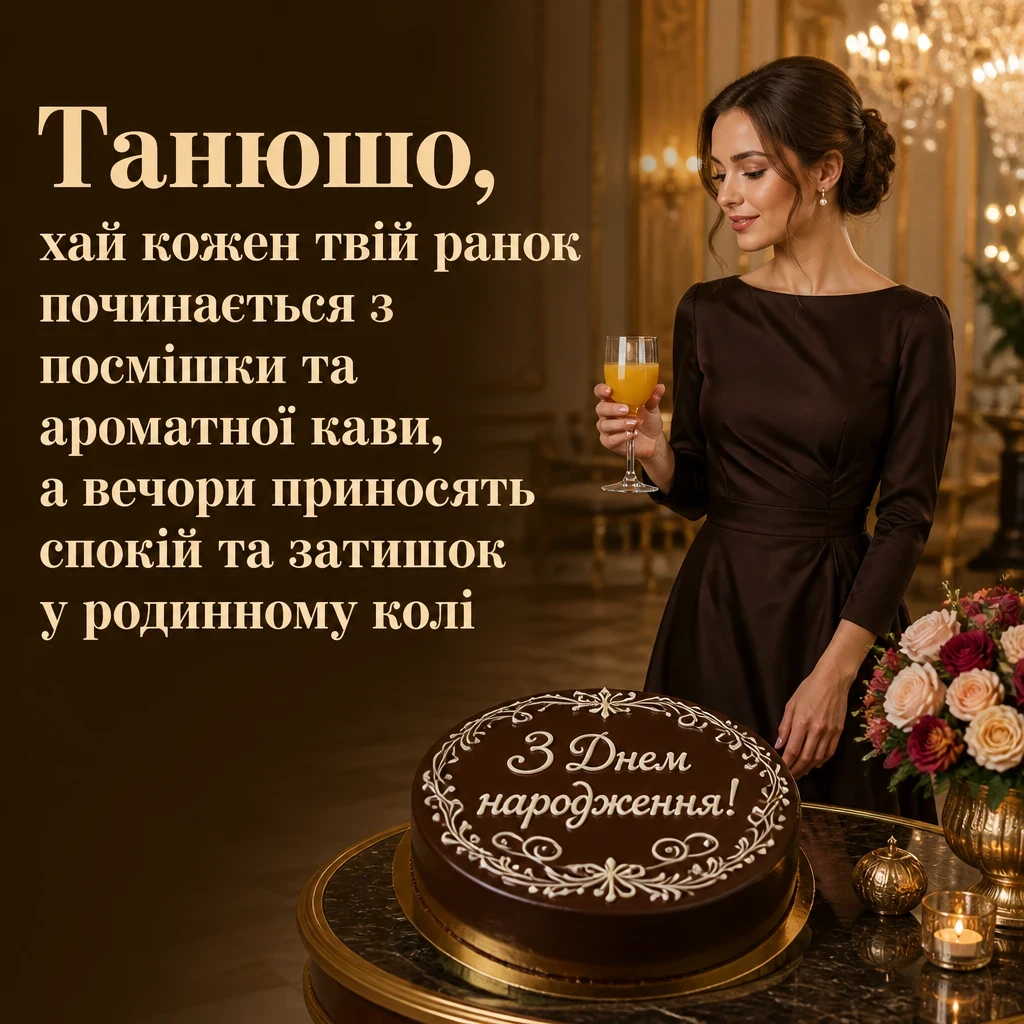 танюша привітання з днем народження таня українською