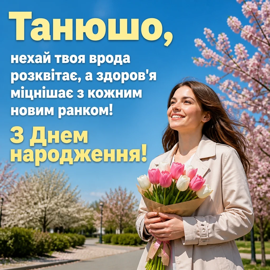 танюша привітання з днем народження таня українською