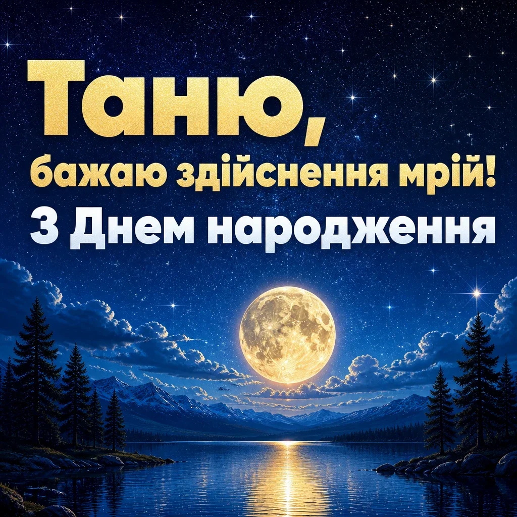 танюша привітання з днем народження таня українською