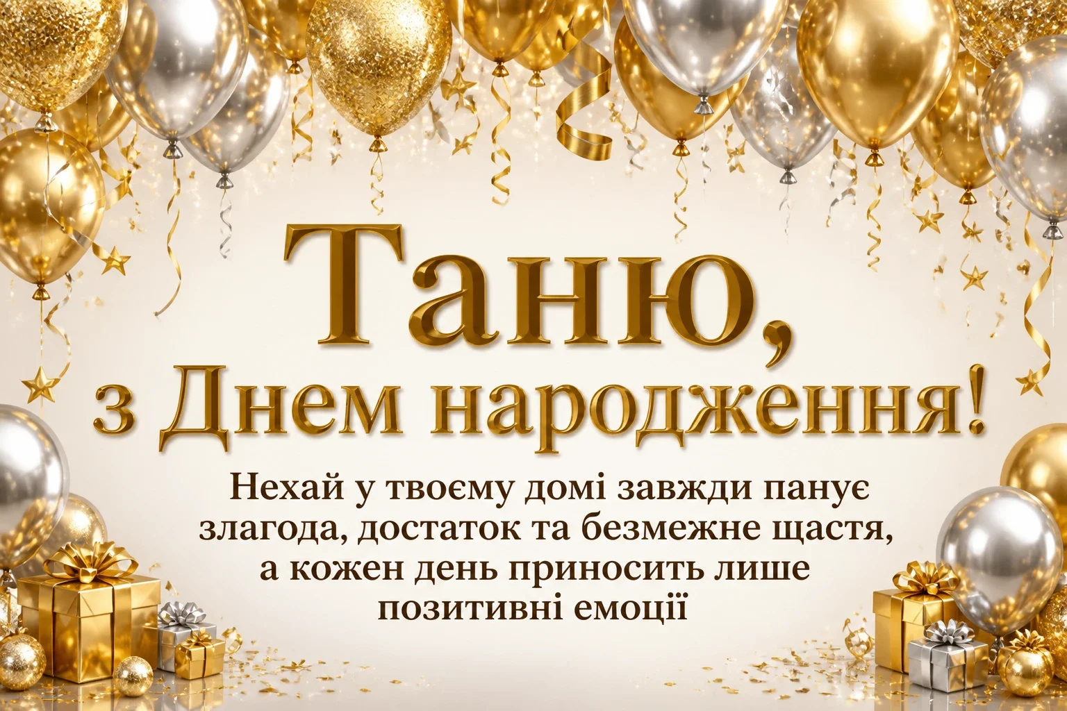 танюша привітання з днем народження таня українською