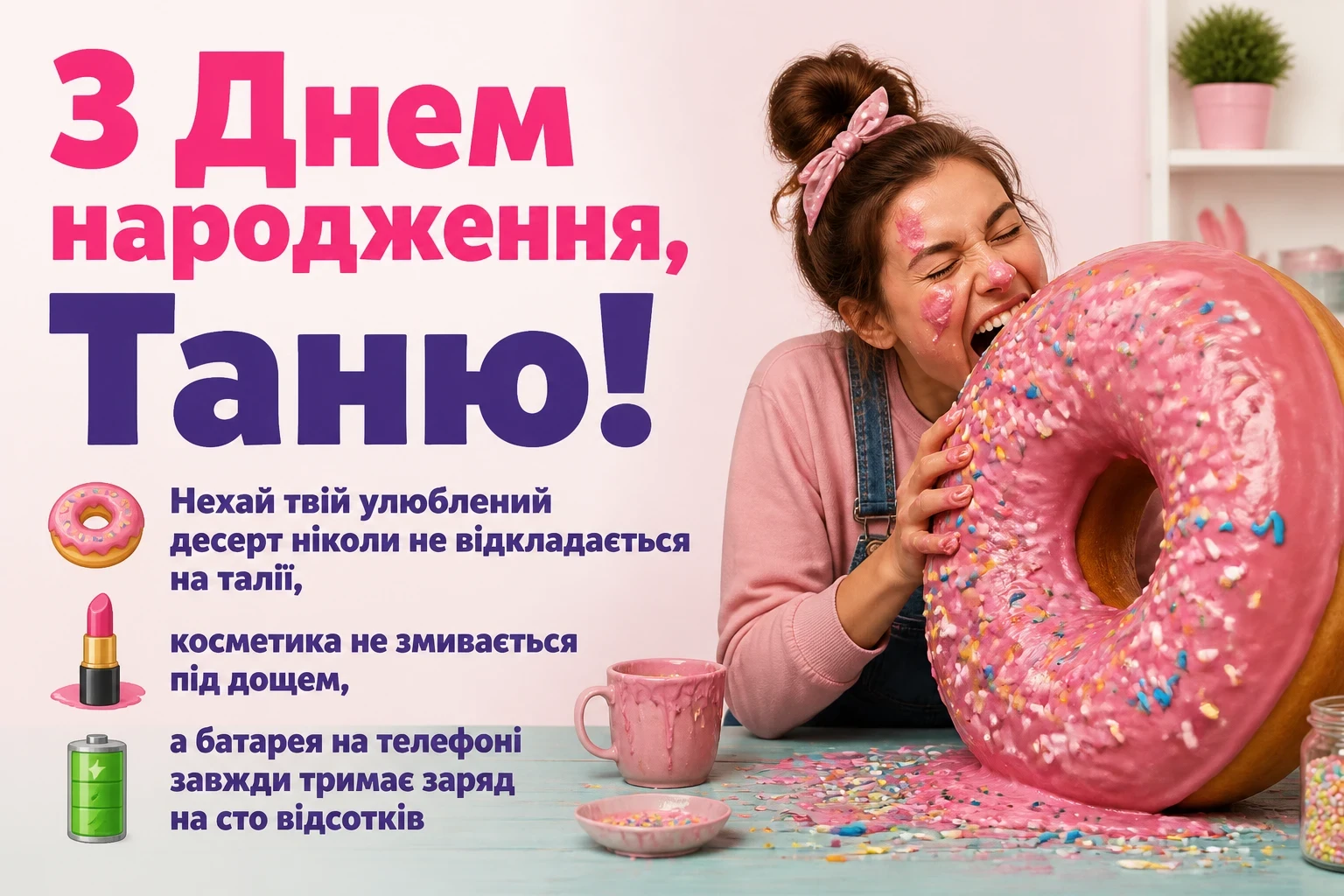 танюша привітання з днем народження таня українською