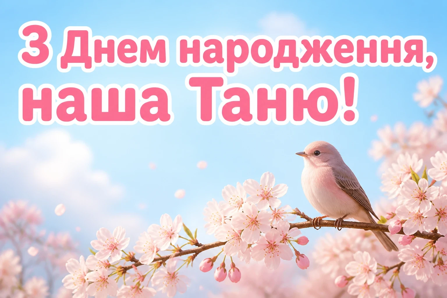 танюша привітання з днем народження таня українською